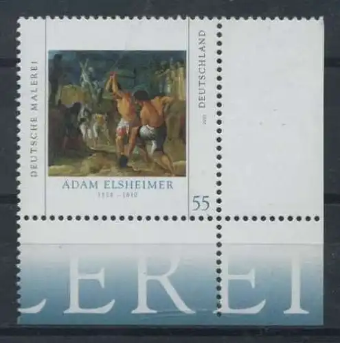 BUND 2007 Michel-Nummer 2591 postfrisch EINZELMARKE ECKRAND unten rechts
