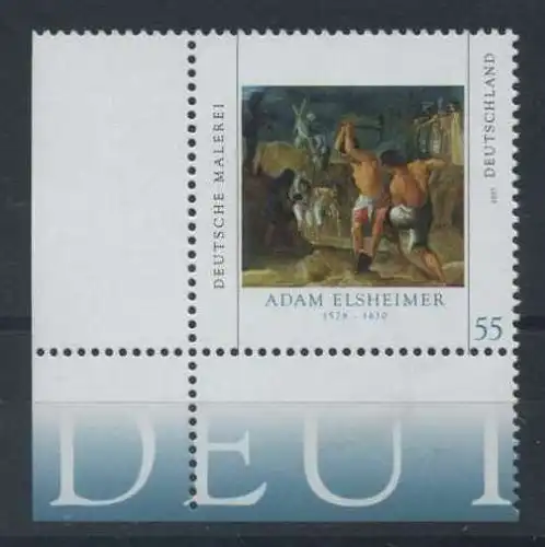 BUND 2007 Michel-Nummer 2591 postfrisch EINZELMARKE ECKRAND unten links