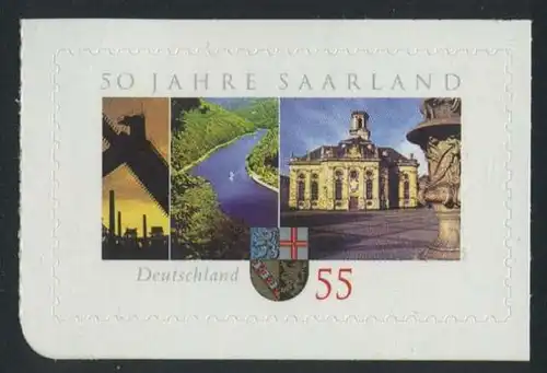 BUND 2007 Michel-Nummer 2595 postfrisch EINZELMARKE (d) -aus MH/selbstklebend-