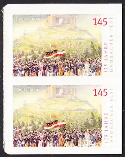 BUND 2007 Michel-Nummer 2605 postfrisch vert.PAAR (a) -aus MH/selbstklebend-