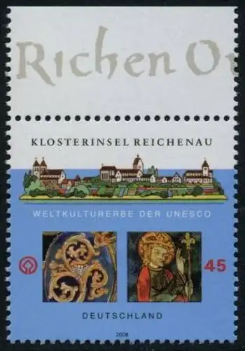 BUND 2008 Michel-Nummer 2637 postfrisch EINZELMARKE RAND oben (c)