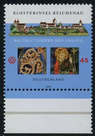 BUND 2008 Michel-Nummer 2637 postfrisch EINZELMARKE RAND unten