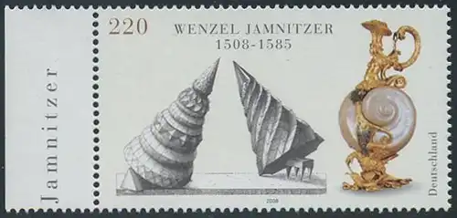 BUND 2008 Michel-Nummer 2639 postfrisch EINZELMARKE RAND links (c)