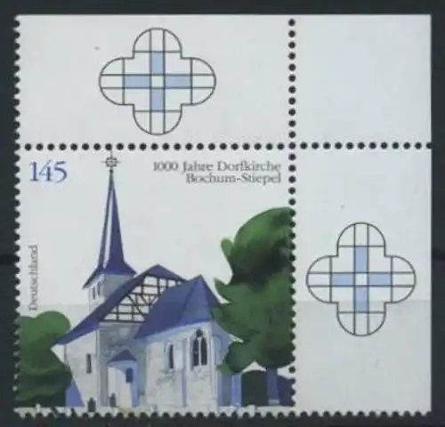 BUND 2008 Michel-Nummer 2646 postfrisch EINZELMARKE ECKRAND oben rechts