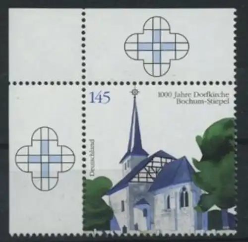 BUND 2008 Michel-Nummer 2646 postfrisch EINZELMARKE ECKRAND oben links