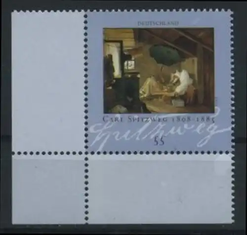 BUND 2008 Michel-Nummer 2647 postfrisch EINZELMARKE ECKRAND unten links