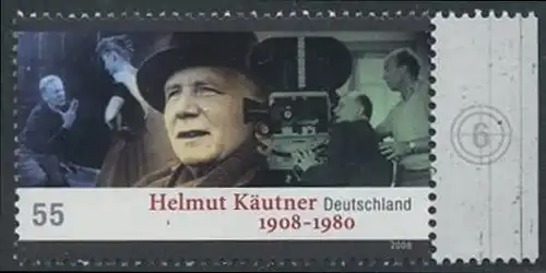 BUND 2008 Michel-Nummer 2654 postfrisch EINZELMARKE RAND rechts (a)