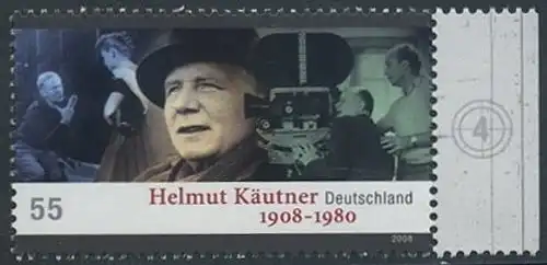 BUND 2008 Michel-Nummer 2654 postfrisch EINZELMARKE RAND rechts (b)