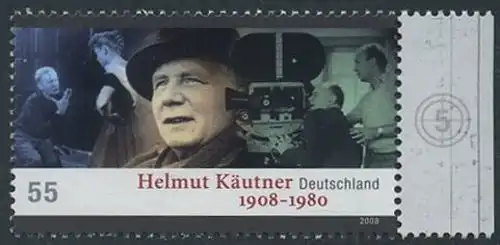 BUND 2008 Michel-Nummer 2654 postfrisch EINZELMARKE RAND rechts (c)