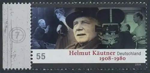 BUND 2008 Michel-Nummer 2654 postfrisch EINZELMARKE RAND links (c)