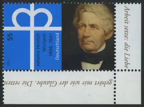 BUND 2008 Michel-Nummer 2657 postfrisch EINZELMARKE ECKRAND unten rechts