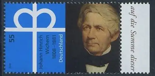 BUND 2008 Michel-Nummer 2657 postfrisch EINZELMARKE RAND rechts (c)