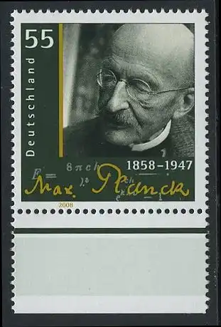 BUND 2008 Michel-Nummer 2658 postfrisch EINZELMARKE RAND unten