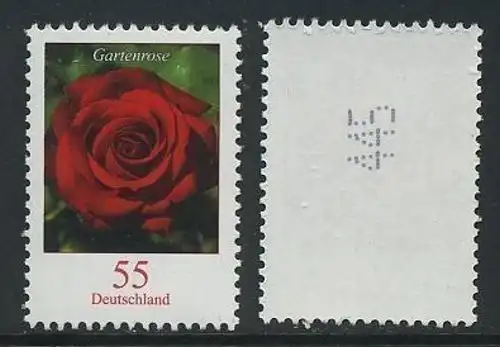 BUND 2008 Michel-Nummer 2669 postfrisch EINZELMARKE m/ rücks.Rollennummer 445 -Rollenmarke/selbstklebend-