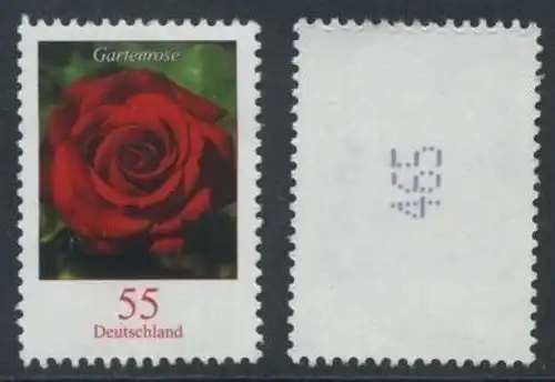 BUND 2008 Michel-Nummer 2669 postfrisch EINZELMARKE m/ rücks.Rollennummer 465 -Rollenmarke/selbstklebend-