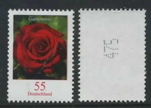 BUND 2008 Michel-Nummer 2669 postfrisch EINZELMARKE m/ rücks.Rollennummer 475 -Rollenmarke/selbstklebend-