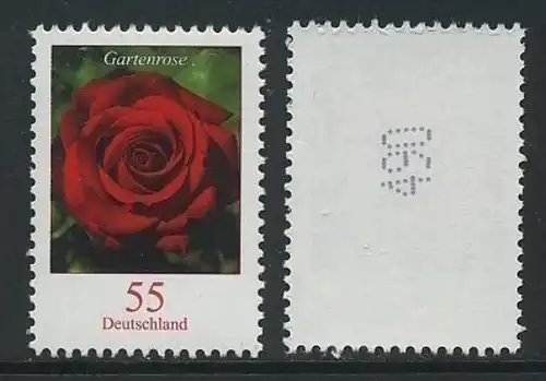 BUND 2008 Michel-Nummer 2669 postfrisch EINZELMARKE m/ rücks.Rollennummer 490 -Rollenmarke/selbstklebend-