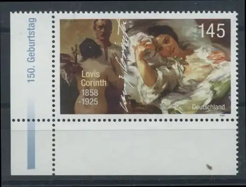 BUND 2008 Michel-Nummer 2679 postfrisch EINZELMARKE ECKRAND unten links