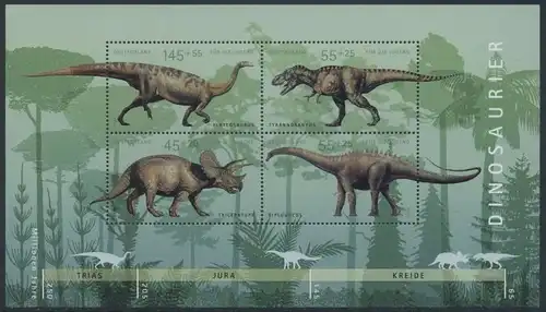 BUND 2008 Michel-Nummer 2687-2690 postfrisch BOGEN(4) -Blockausgabe 73-