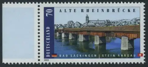 BUND 2008 Michel-Nummer 2691 postfrisch EINZELMARKE RAND links