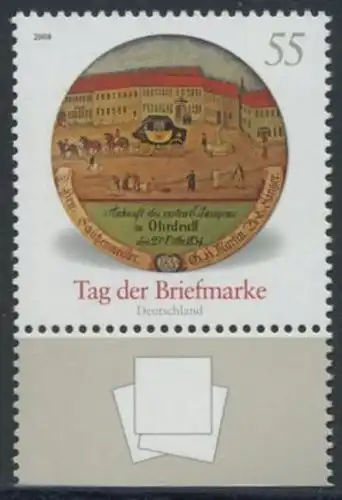 BUND 2008 Michel-Nummer 2692 postfrisch EINZELMARKE RAND unten (b)