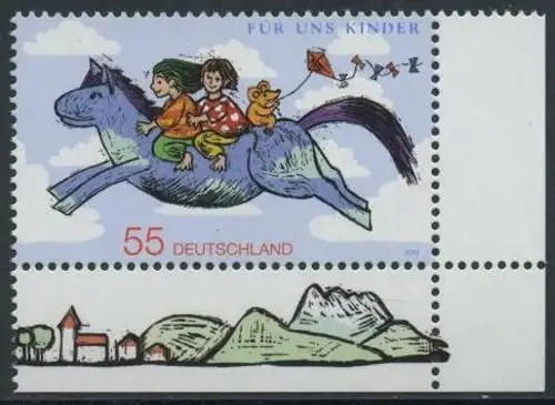 BUND 2008 Michel-Nummer 2693 postfrisch EINZELMARKE ECKRAND unten rechts