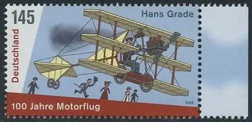 BUND 2008 Michel-Nummer 2698 postfrisch EINZELMARKE RAND rechts (c)