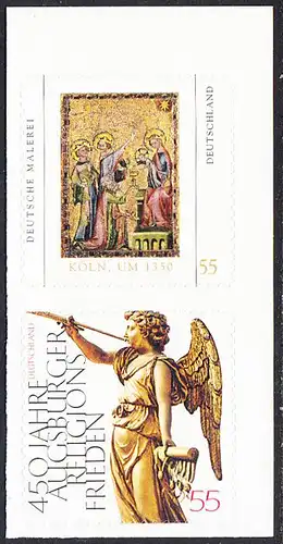 BUND 2008 Michel-Nummer 2700-2701 postfrisch vert.PAAR (b) -aus MH/selbstklebend-