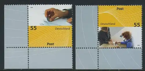 BUND 2009 Michel-Nummer 2723-2724 postfrisch SATZ(2) EINZELMARKEN ECKRÄNDER unten links