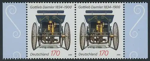 BUND 2009 Michel-Nummer 2725 postfrisch horiz.PAAR RÄNDER rechts/links (a)