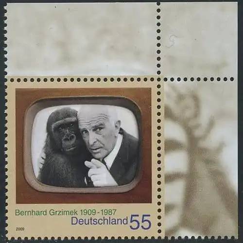 BUND 2009 Michel-Nummer 2731 postfrisch EINZELMARKE ECKRAND oben rechts