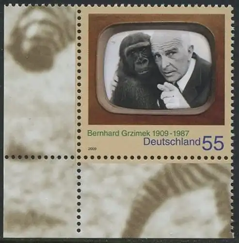 BUND 2009 Michel-Nummer 2731 postfrisch EINZELMARKE ECKRAND unten links