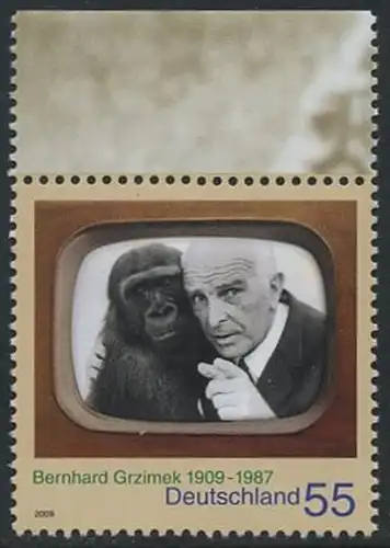 BUND 2009 Michel-Nummer 2731 postfrisch EINZELMARKE RAND oben (c)