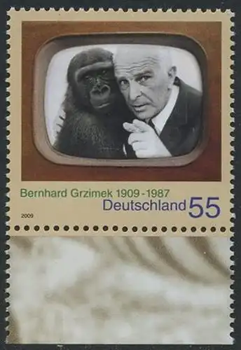 BUND 2009 Michel-Nummer 2731 postfrisch EINZELMARKE RAND unten (c)