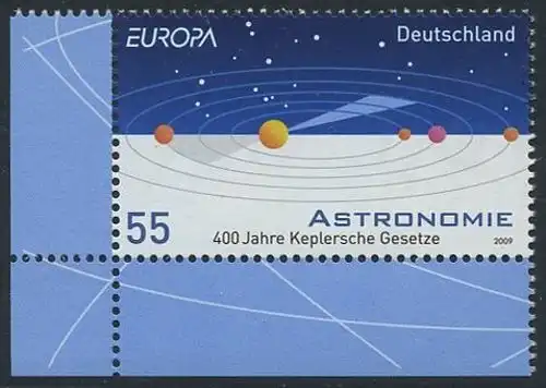 BUND 2009 Michel-Nummer 2732 postfrisch EINZELMARKE ECKRAND unten links