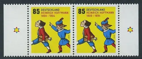 BUND 2009 Michel-Nummer 2739 postfrisch horiz.PAAR RÄNDER rechts/links