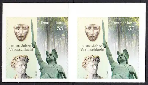 BUND 2009 Michel-Nummer 2741 postfrisch horiz.PAAR RAND oben -aus MH/selbstklebend-