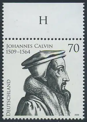 BUND 2009 Michel-Nummer 2744 postfrisch EINZELMARKE RAND oben (a)