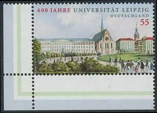 BUND 2009 Michel-Nummer 2745 postfrisch EINZELMARKE ECKRAND unten links