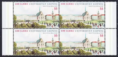 BUND 2009 Michel-Nummer 2745 postfrisch BLOCK RÄNDER rechts/links