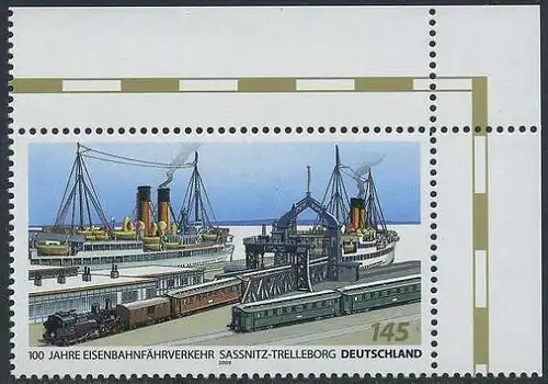 BUND 2009 Michel-Nummer 2746 postfrisch EINZELMARKE ECKRAND oben rechts