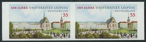 BUND 2009 Michel-Nummer 2747 postfrisch horiz.PAAR (b) -aus MH/selbstklebend-