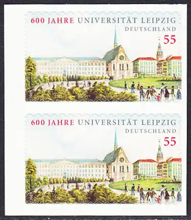 BUND 2009 Michel-Nummer 2747 postfrisch vert.PAAR (c) -aus MH/selbstklebend-