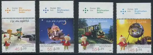 BUND 2009 Michel-Nummer 2748-2751 postfrisch SATZ(4) EINZELMARKEN RÄNDER oben