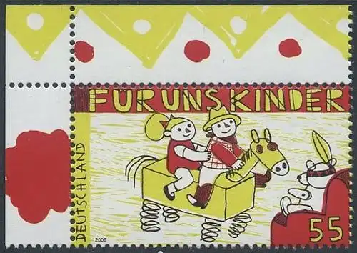 BUND 2009 Michel-Nummer 2756 postfrisch EINZELMARKE ECKRAND oben links