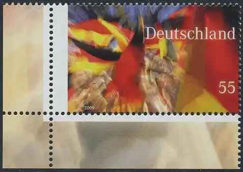 BUND 2009 Michel-Nummer 2760 postfrisch EINZELMARKE ECKRAND unten links