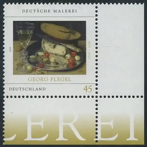 BUND 2009 Michel-Nummer 2761 postfrisch EINZELMARKE ECKRAND unten rechts