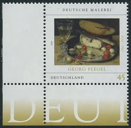 BUND 2009 Michel-Nummer 2761 postfrisch EINZELMARKE ECKRAND unten links