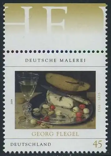 BUND 2009 Michel-Nummer 2761 postfrisch EINZELMARKE RAND oben (b)