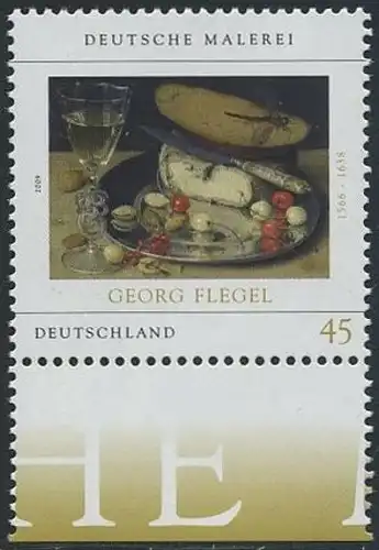 BUND 2009 Michel-Nummer 2761 postfrisch EINZELMARKE RAND unten (b)